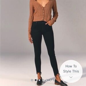 Abercrombie Super Skinny High Rise Black Jeans